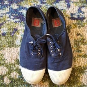 Size 42 EU, Bensimon navy blue and white sneakers